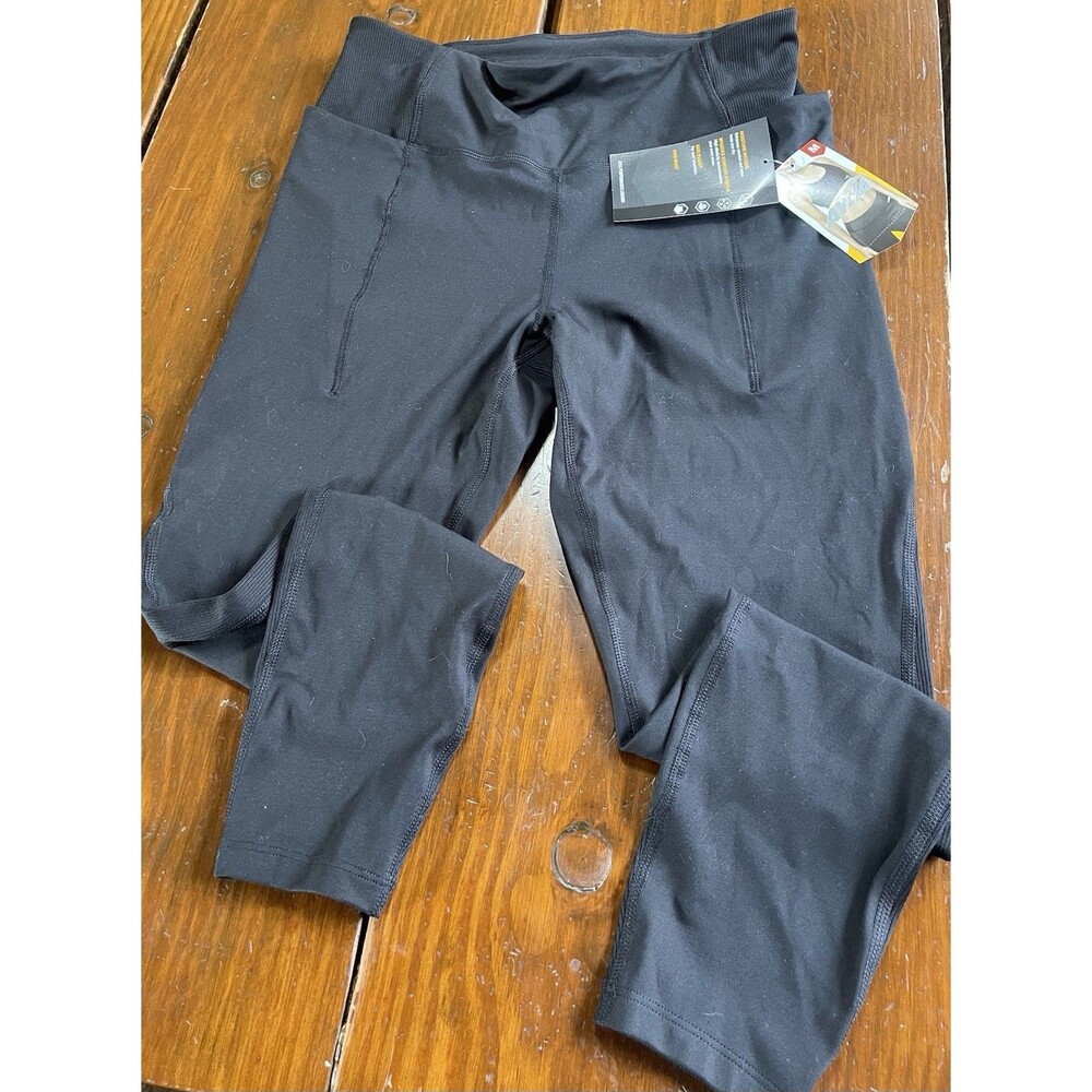 NWT Avia Women’s Size M (8-10) Black Activewear Leggings High Rise Pockets - Picture 1 of 2